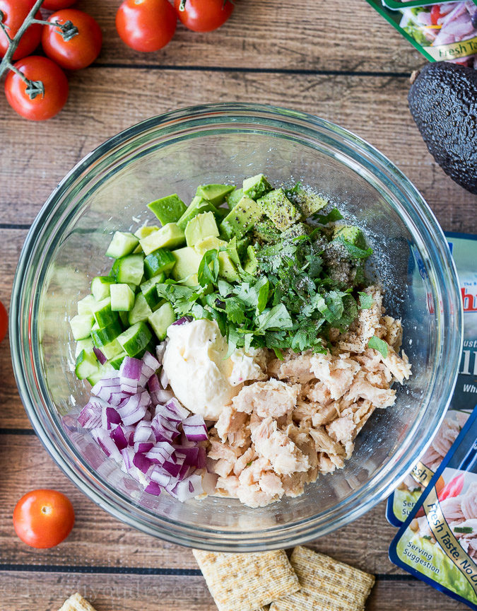 Avocado Tuna Melts are so easy to make into bite-size portions, which are a fantastic snack or appetizer!