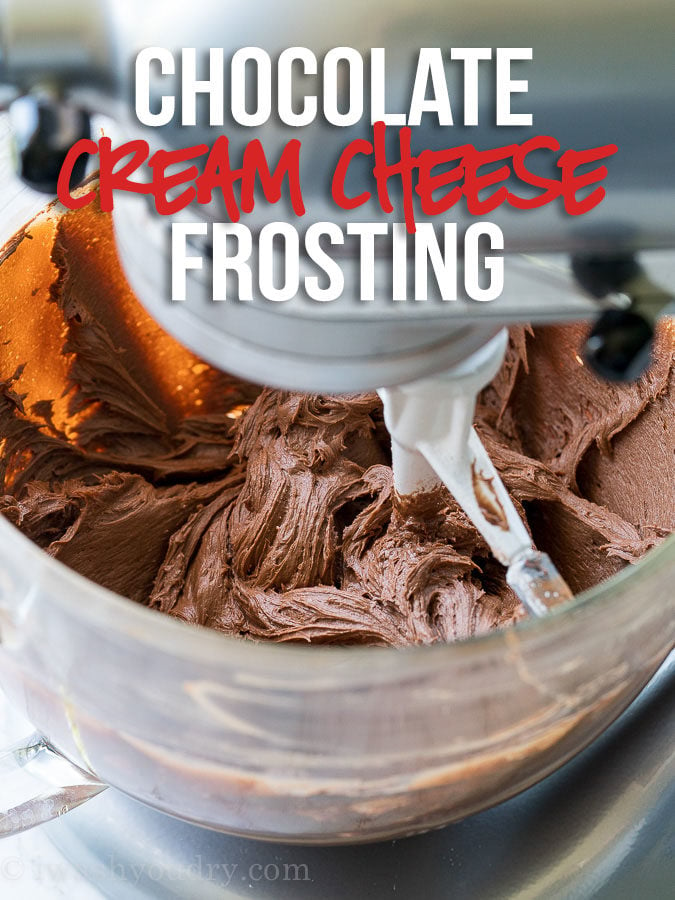 This creamy and fluffy Chocolate Cream Cheese Frosting recipe is so simple and easy to make, you'll never used canned frosting again!