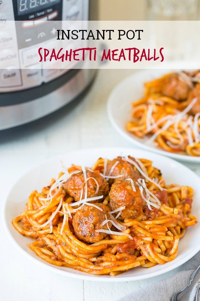 Instant Pot Spaghetti and Meatballs I Wash You Dry