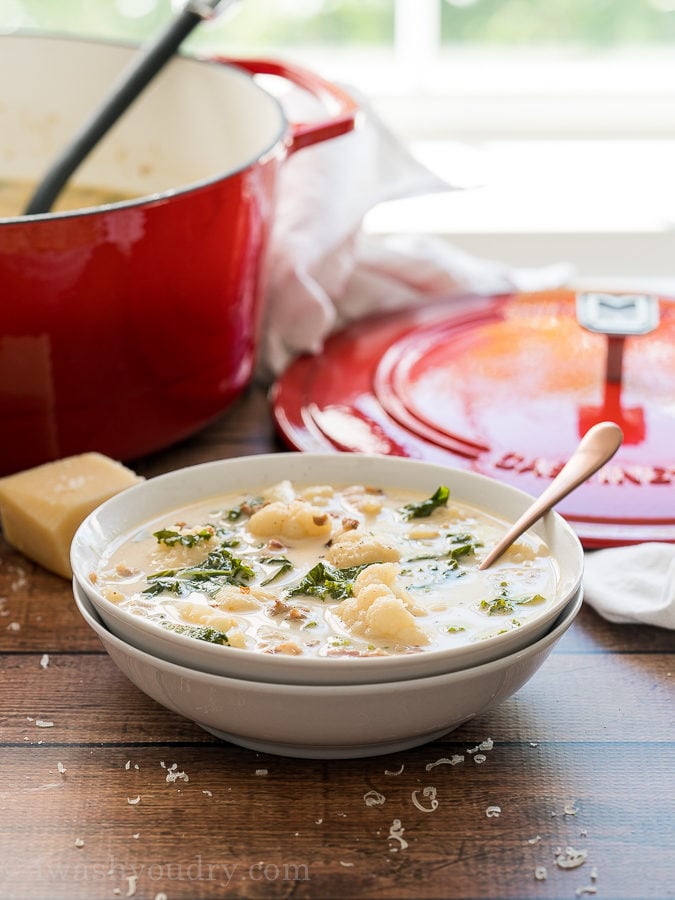 This Cauliflower Zuppa Toscano Soup is crazy delicious and perfect for your low carb diet! 
