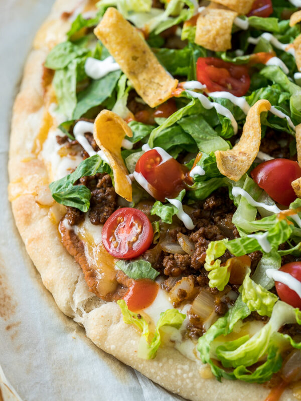 Super Easy Taco Pizza - I Wash You Dry