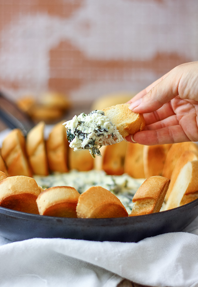 Warm Spinach Feta Cheese Dip - I Wash You Dry