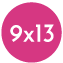 9x13 logo