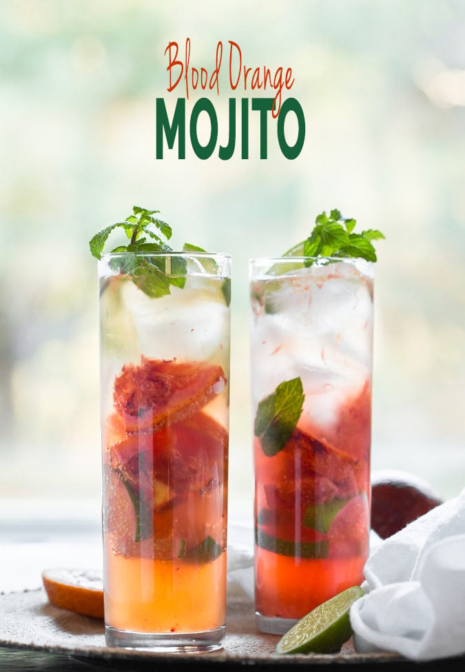 This refreshing blood orange mojito is a delicious drink to enjoy winter blood oranges.