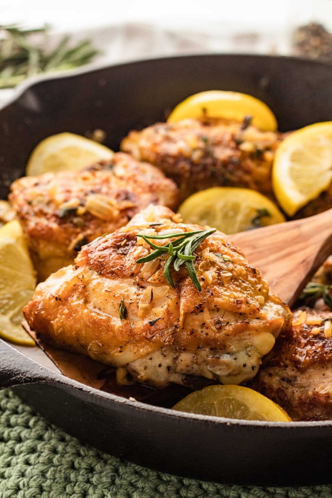 Cast Iron Chicken Thighs - The Wooden Skillet