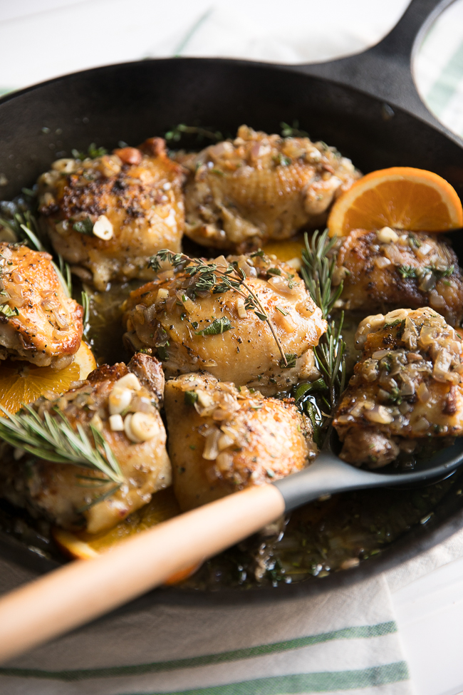 Garlic and Herb Chicken Thigh Skillet - I Wash You Dry