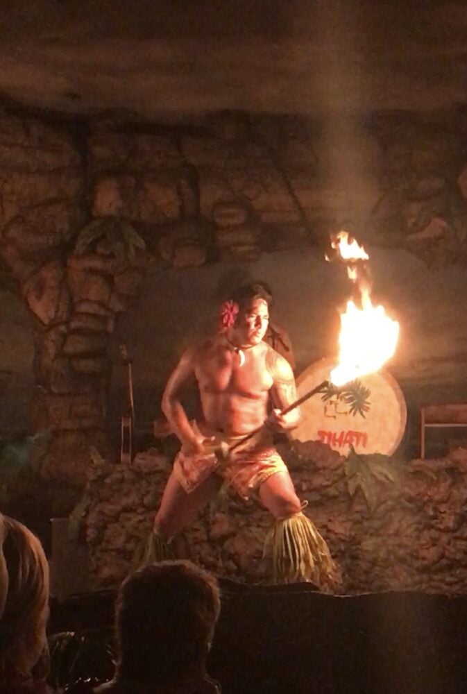 Traditional Hawaiian dances at The Drums of the Pacific Lu'au in Maui!