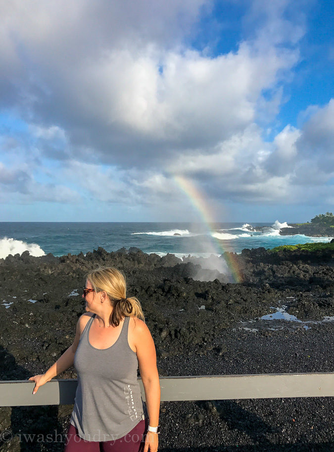 Blow Holes at the Black Sand Beaches in Maui, Hawaii