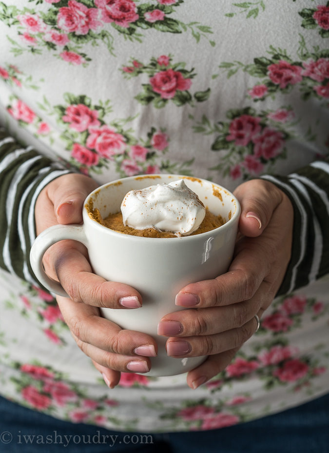 My favorite single serve Pumpkin Cake! Ready in just 3 minutes!