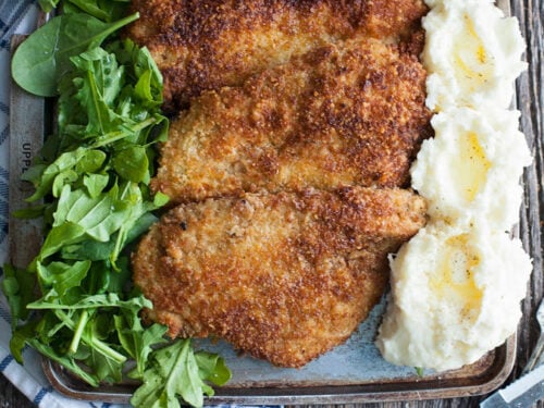 Crispy fried parmesan turkey cutlets are a great way to enjoy your holiday turkey--even if there's just one or two of you.