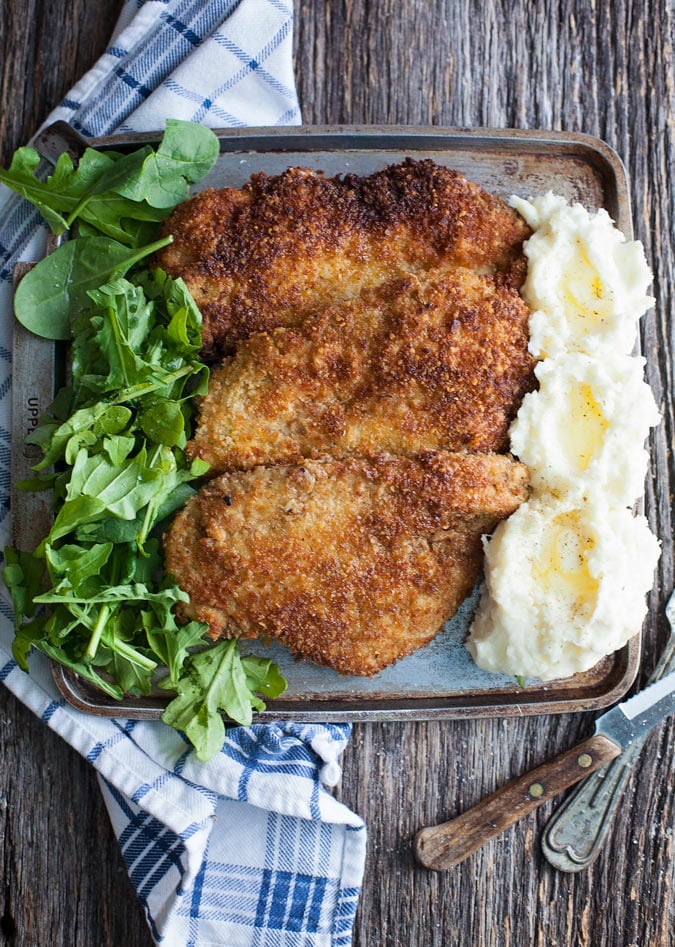 crispy fried parmesan turkey cutlets