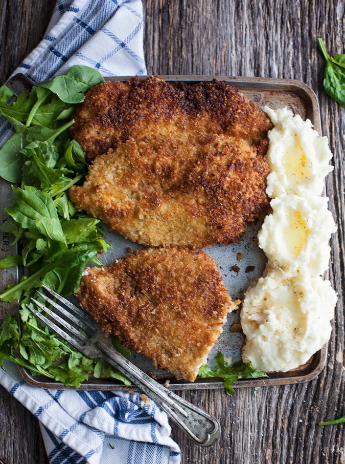 Panko parmesan turkey cutlets - Feast and Farm