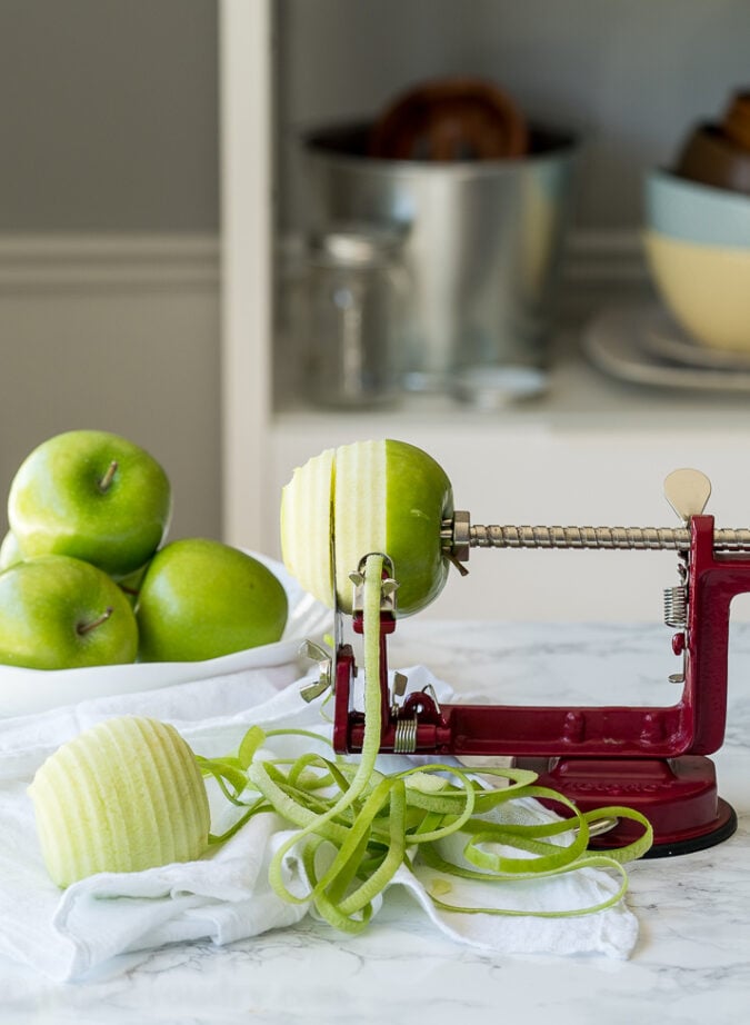 Slice your apples evenly to make the best Apple Pie Filling!