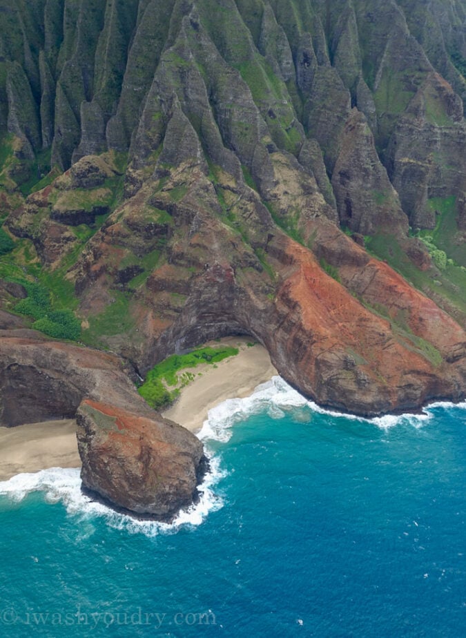 Helicopter flight in Kauai, Hawaii
