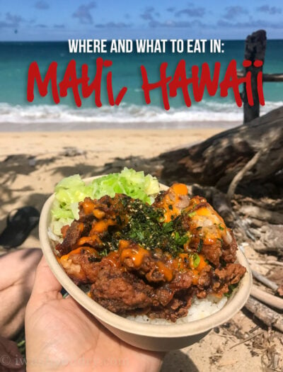The definitive guide to Where (and What) to eat in Maui, Hawaii!! Save this one for sure!