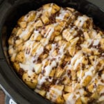 WINNER! This Slow Cooker Cinnamon Roll Bake was so delicious, my family scarfed it down!