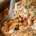 WOW! This One Skillet Chicken Parmesan Pasta was a total winner with my picky kids!