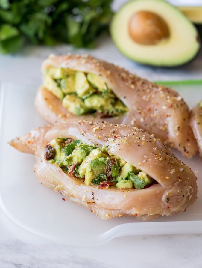 WINNER! My whole family LOVED these Avocado Stuffed Chicken Breasts! Super easy filling and the chicken was moist and delicious! Definitely a new family favorite chicken dinner recipe!