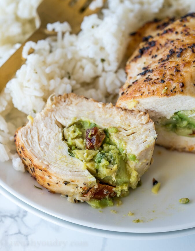 WINNER! My whole family LOVED these Avocado Stuffed Chicken Breasts! Super easy filling and the chicken was moist and delicious! Definitely a new family favorite chicken dinner recipe!