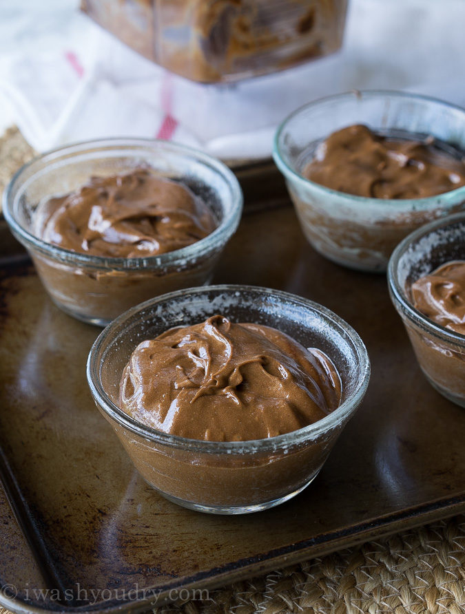 Chocolate Avocado Molten Lava Cakes use avocados for a healthy fat, and when baked have a silky chocolate center!