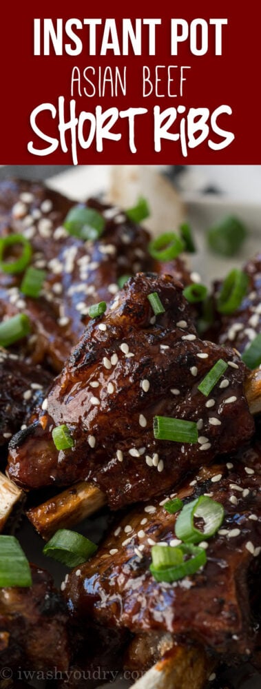 YUM! My whole family LOVED these Instant Pot Asian Beef Short Ribs for dinner! So tender and the sauce was to die for!