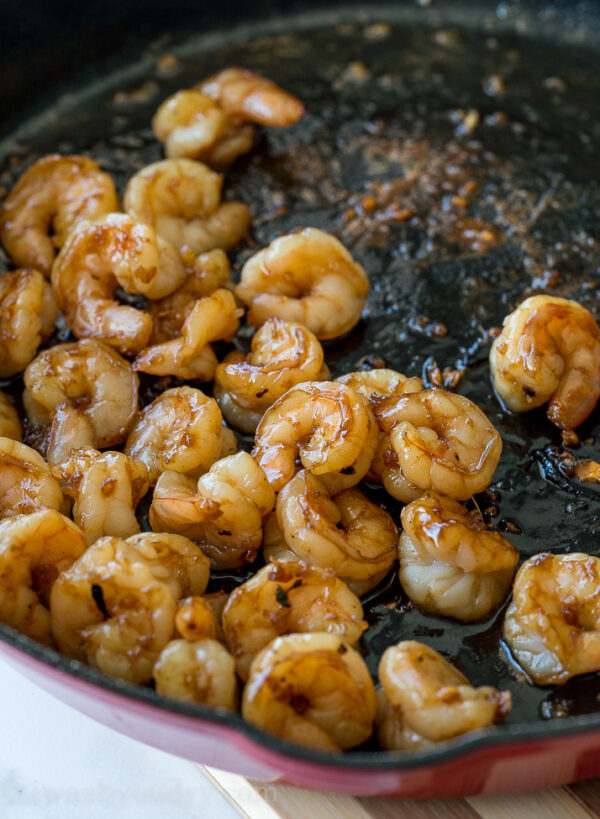 Honey Garlic Shrimp Stir Fry - I Wash You Dry