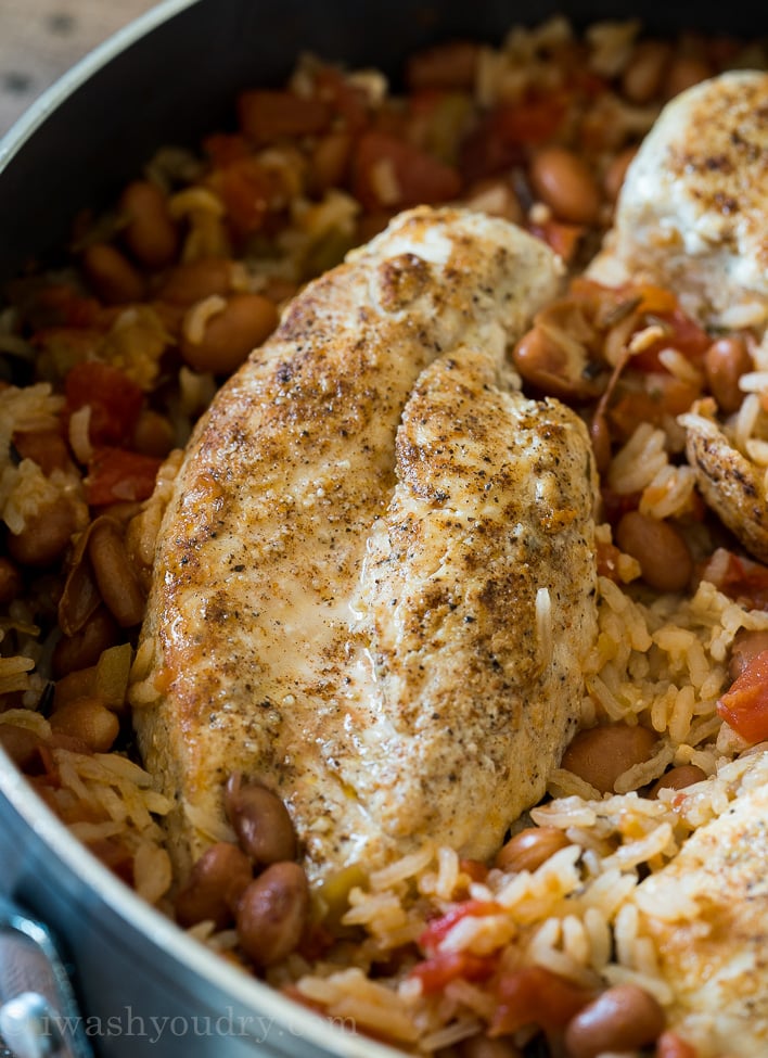 Salsa Chicken Rice Skillet - I Wash You Dry