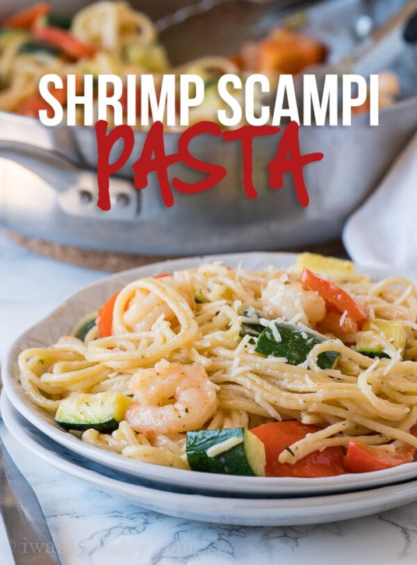 Shrimp Scampi Zucchini Pasta - I Wash You Dry