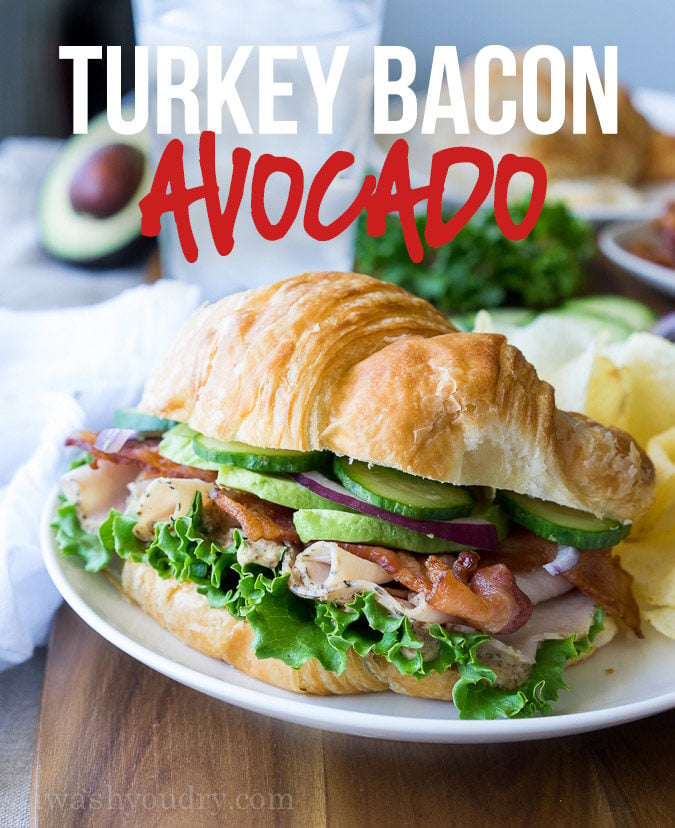 This Turkey Bacon Avocado Sandwich is my new go-to lunch recipe! So quick and easy and it tastes like it came from a famous deli!