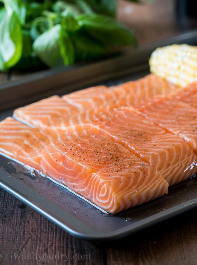 Start by brushing your salmon with vegetable oil to prevent any sticking to the grill.