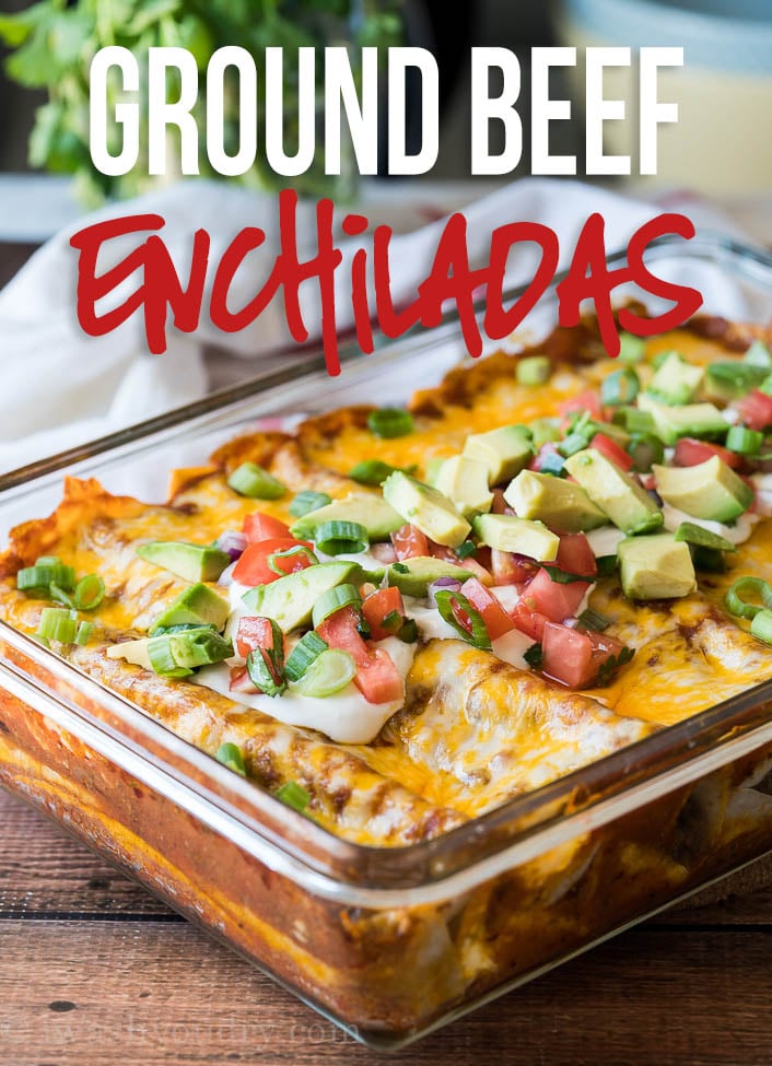 Easy Ground Beef Enchiladas - I Wash You Dry