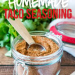 This super easy Homemade Taco Seasoning Recipe is perfect for making taco meat, enchiladas, or anything that requires taco seasoning!