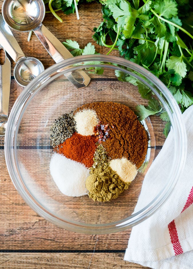 Pantry spices make up this super easy Homemade Taco Seasoning Recipe! So easy and so flavorful!