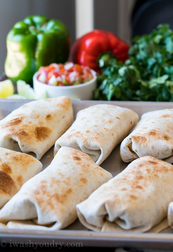 Baked Chicken Fajita Burritos I Wash You Dry