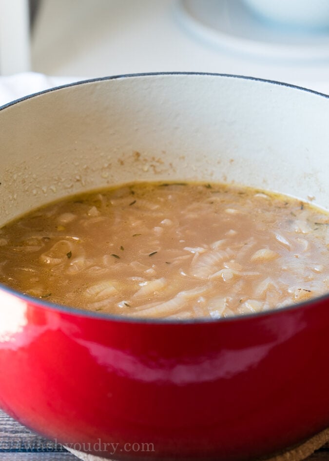 WOW! I never knew how easy French Onion Soup was to make at home! This recipe was ready in less than 30 minutes and my whole family LOVED it!