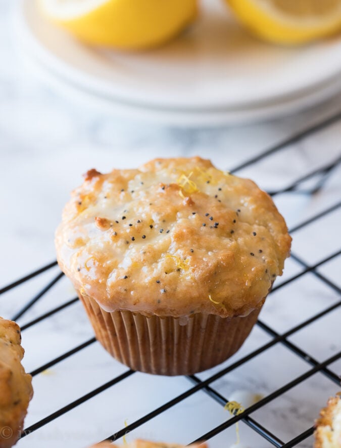 These Lemon Poppy Seed Muffins are my absolute favorite! So moist like a bakery style muffin and so easy to make!