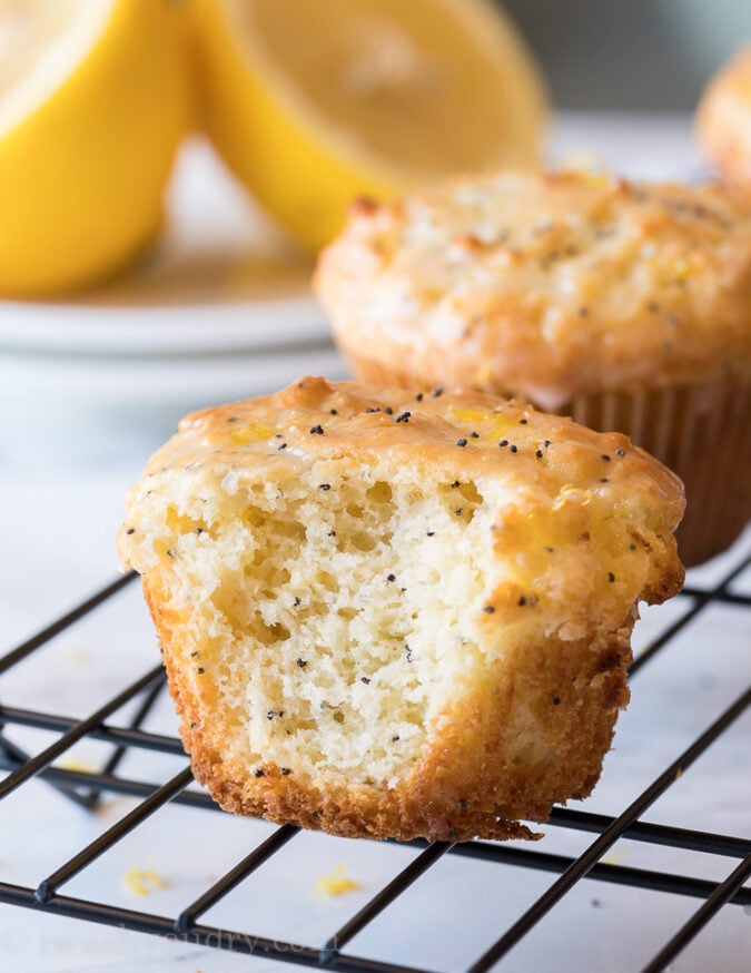 OMG! These Lemon Poppy Seed Muffins are so moist like a bakery, but super easy to make at home!