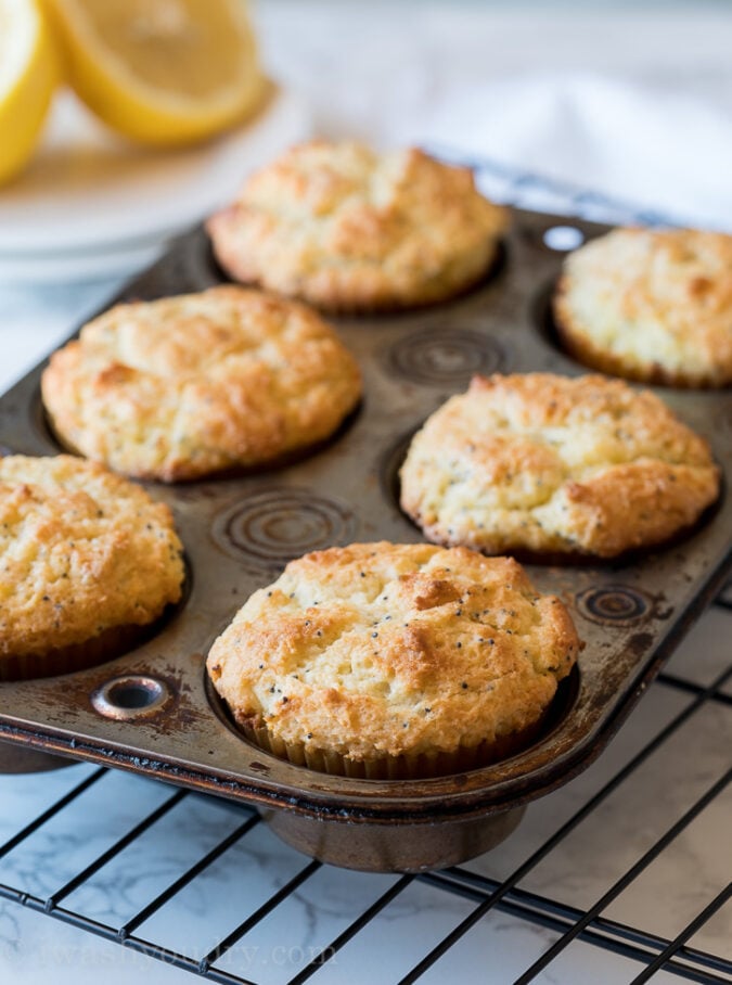 Lemon Poppy Seed Muffins are the perfect moist and delicious breakfast snack for back to school season!