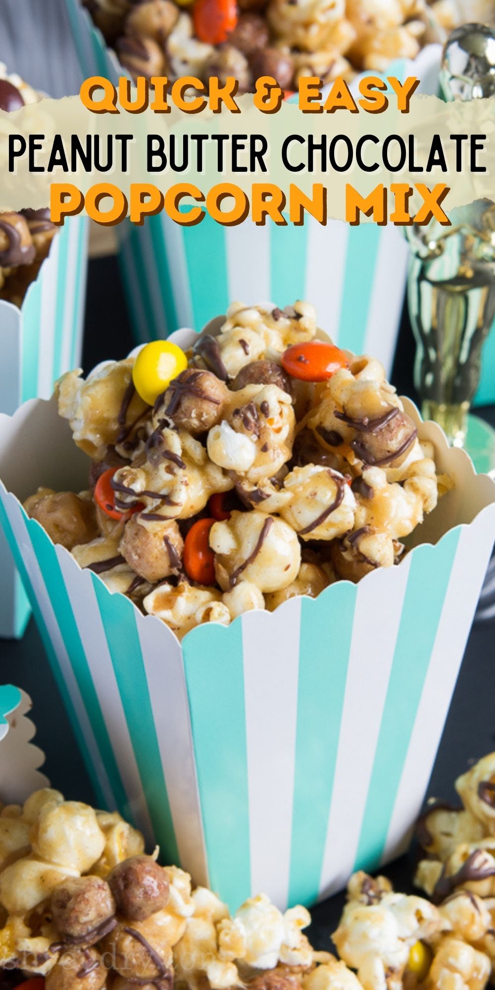 Peanut Butter and Chocolate Popcorn Crunch Mix