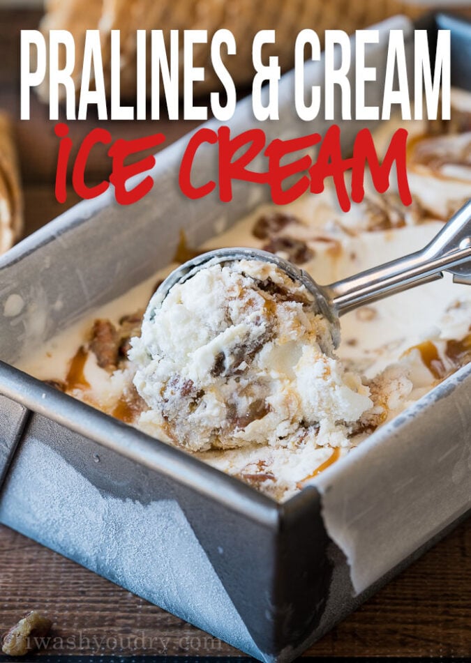 OMG! This Pralines and Cream Ice Cream is so creamy and delicious! Those pecans are to die for!