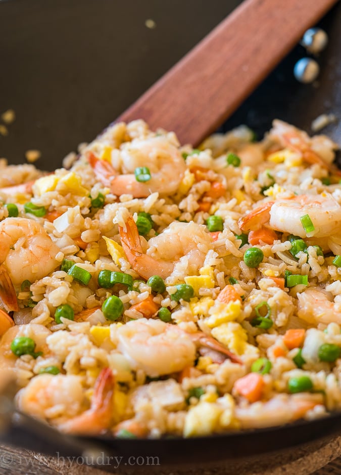 Quick Shrimp Fried Rice Recipe with vegetables