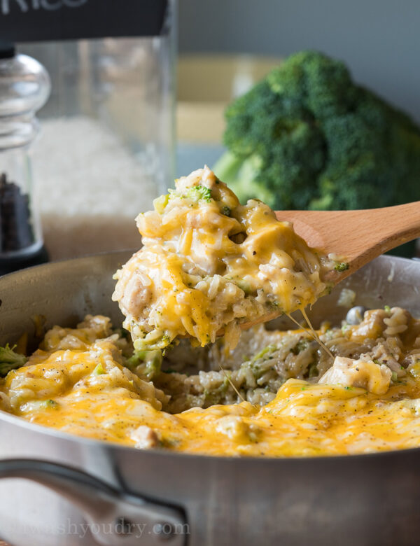 Cheesy Broccoli Chicken Skillet Recipe - I Wash You Dry