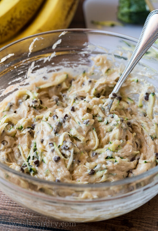 One Bowl Chocolate Chip Zucchini Bread - I Wash You Dry