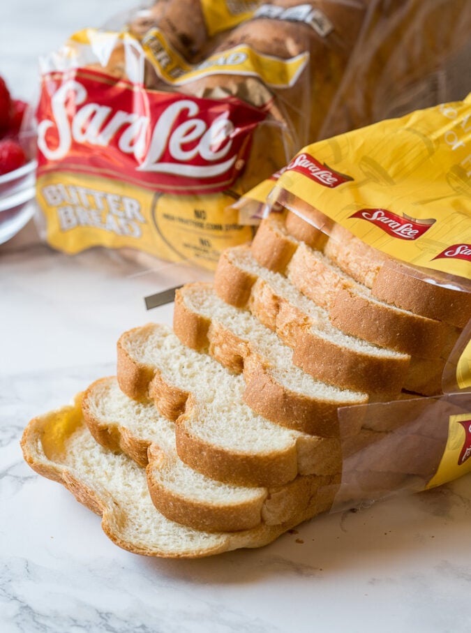 Start your french toast with a light and fluffy bread like this Sara Lee Butter Bread!