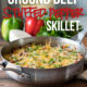 YUM! This super easy Ground Beef Stuffed Pepper Skillet is all the flavors of a traditional stuffed pepper, but made in just one skillet and in less than 30 minutes! My family loved this one!