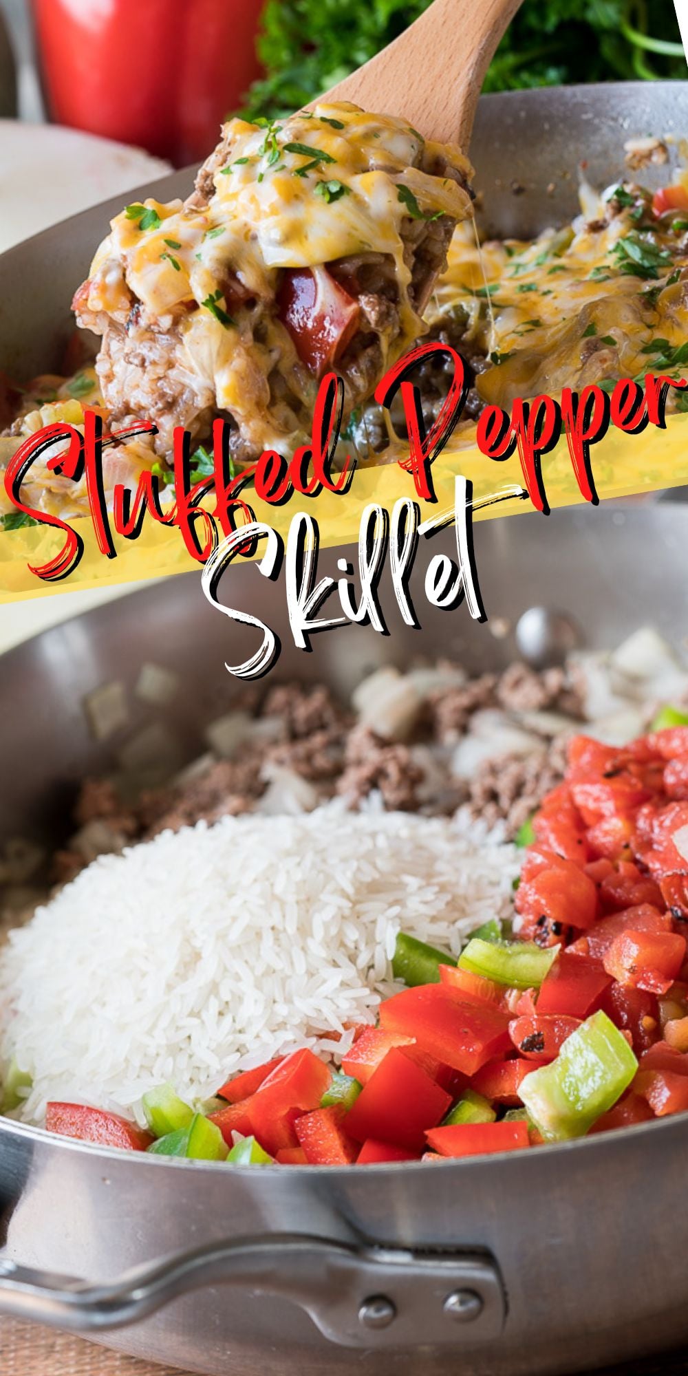 Ground Beef Stuffed Pepper Skillet I Wash You Dry
