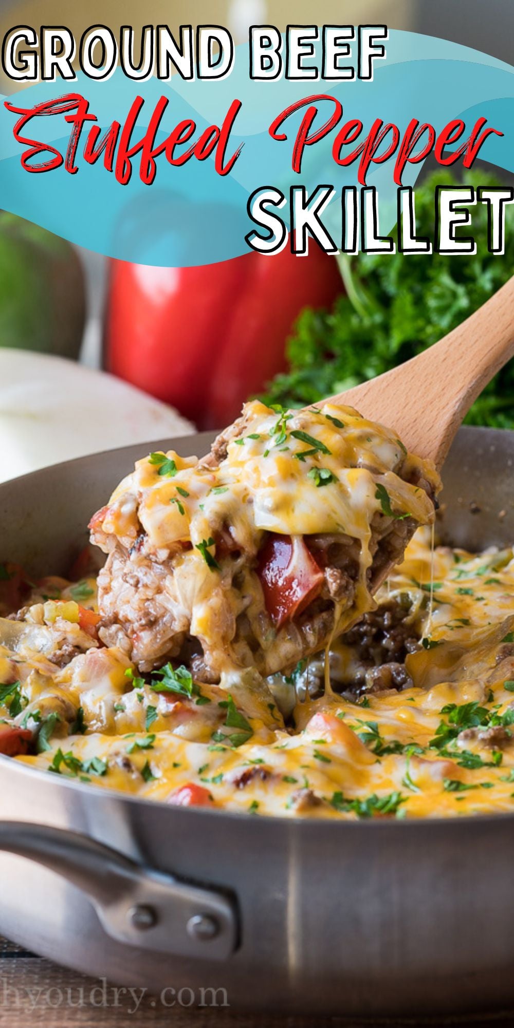 Ground Beef Stuffed Pepper Skillet I Wash You Dry