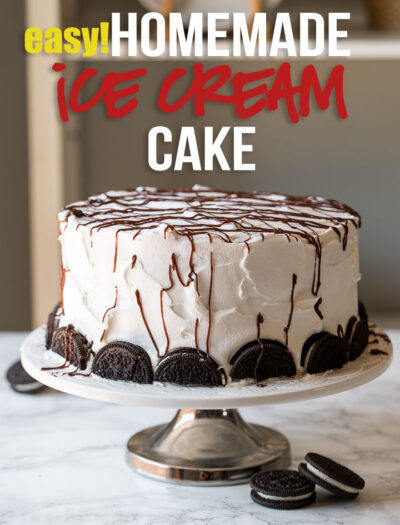 HOLY COW! This super easy Homemade Oreo Ice Cream Cake is so good! It's super easy to make and tastes just like a Dairy Queen cake, but a fraction of the cost!