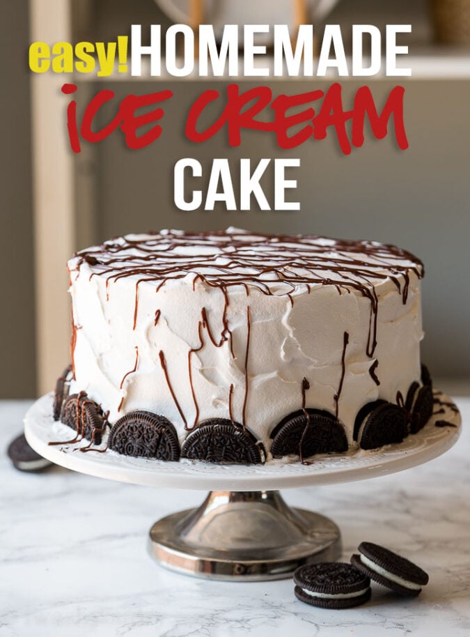 Homemade Oreo Ice Cream Cake