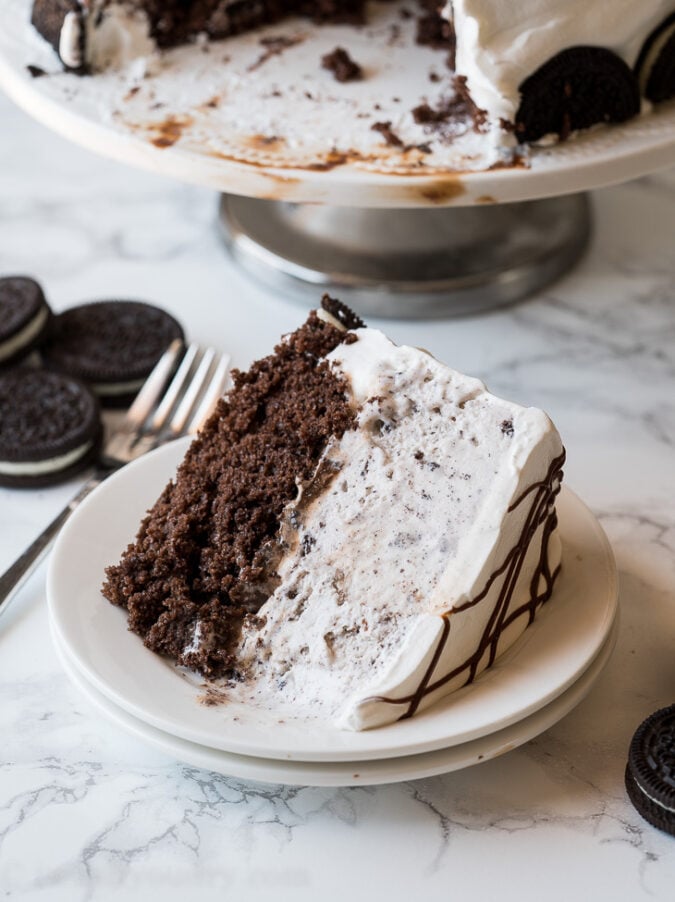 YUM! This super easy Homemade Ice Cream Cake was a complete success! My whole family loved it and so did the birthday boy!